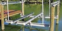 a boat lift ramp structure