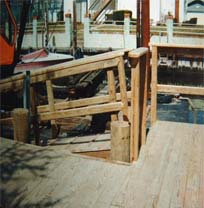 a dock ramp entrance