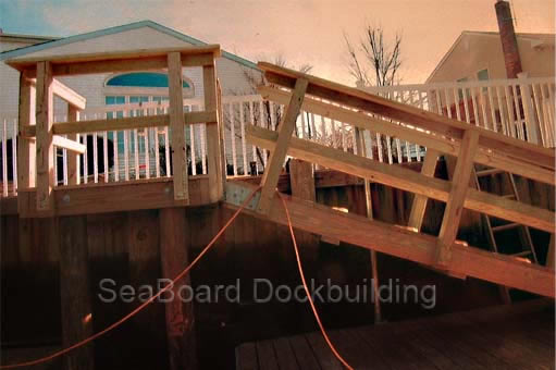 wooden deck to ramp interface